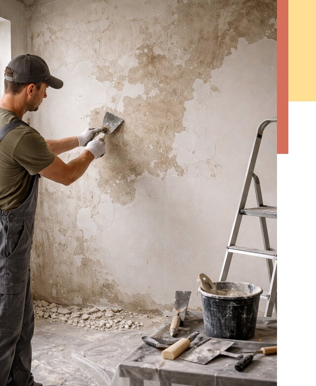 Снятие старой шпаклевки в Медногорске от 1882 руб. — быстро и недорого | ОТДЕЛОЧНИК-Мдн