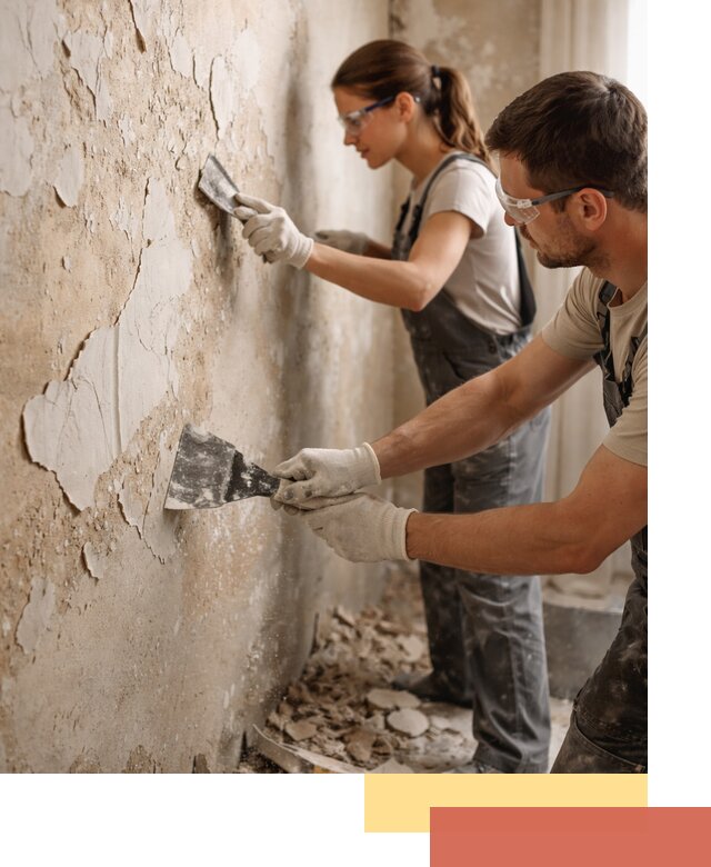 Снятие старой шпаклевки и подготовка поверхностей в Медногорске