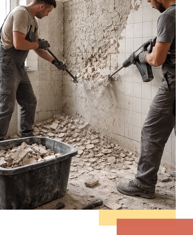 Демонтаж плитки со стен в Медногорске быстро и аккуратно