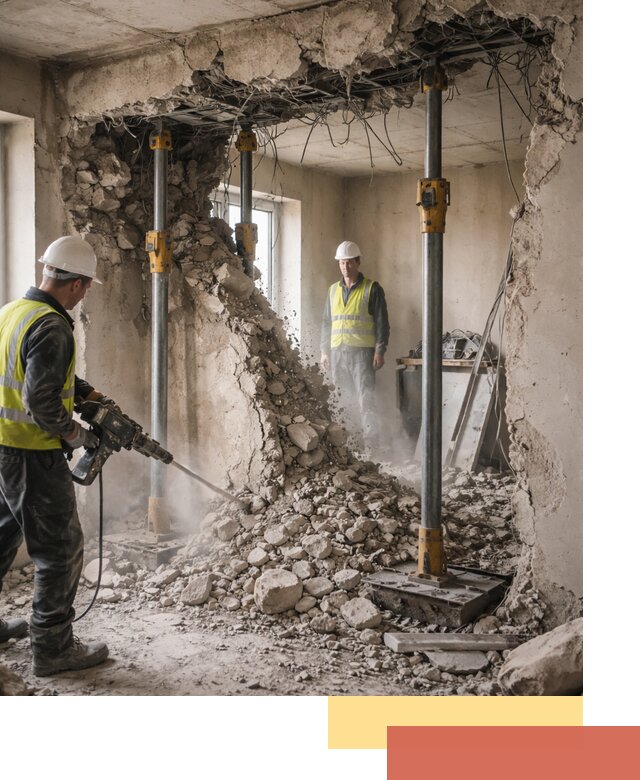 Снос несущих стен в Медногорске с гарантией безопасности и качества