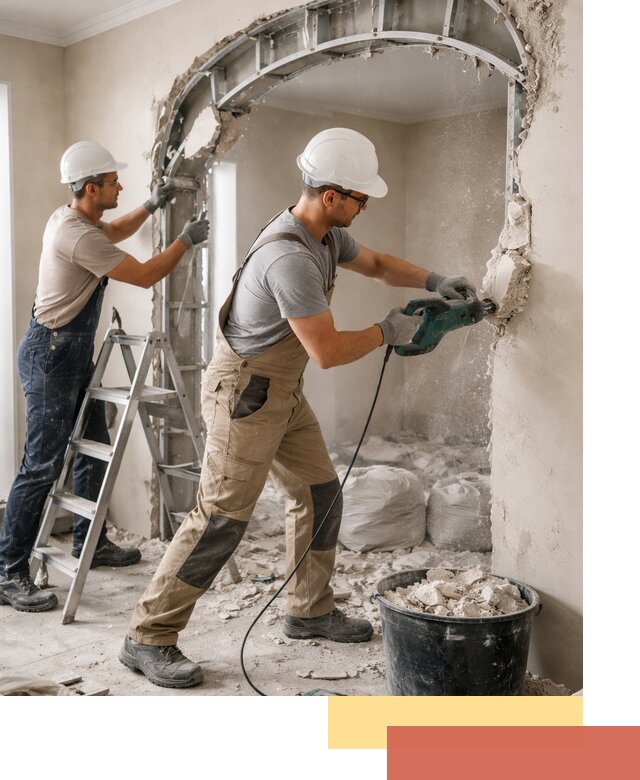 Демонтаж гипсокартонной арки в Медногорске быстро и аккуратно