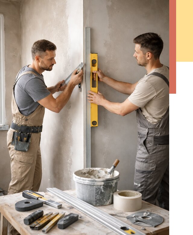 Выведение углов стен в Медногорске от 1882 руб. быстро и недорого | ОТДЕЛОЧНИК-Мдн