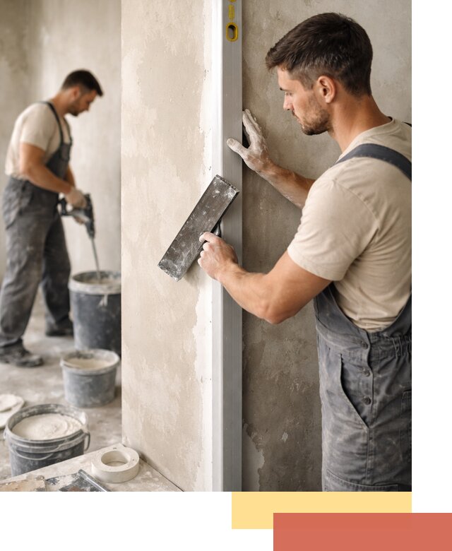 Выведение углов стен в Медногорске: монтаж и оштукатуривание