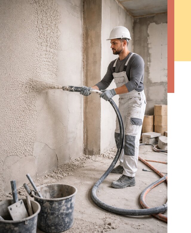 Машинная штукатурка стен в Медногорске под ключ от 6612 руб./м2 | ОТДЕЛОЧНИК-Мдн