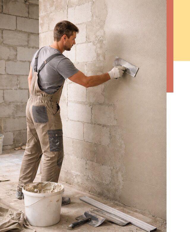 Штукатурка стен из газобетона в Медногорске от 2136 руб./м2 — быстро и недорого | ОТДЕЛОЧНИК-Мдн