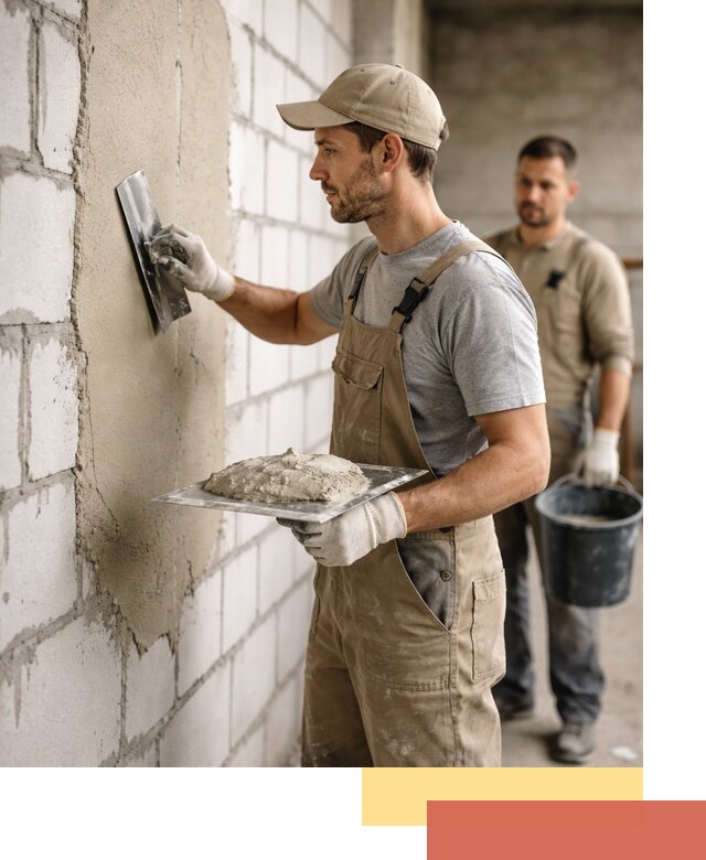 Штукатурка стен из газобетона в Медногорске под ключ