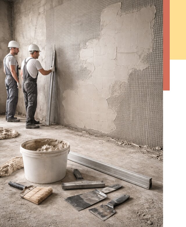 Штукатурка стен по сетке в Медногорске от 5595 руб./м2 — быстро и недорого | ОТДЕЛОЧНИК-Мдн