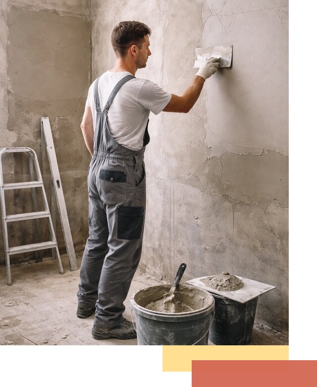 Штукатурка стен в ванной под ключ в Медногорске