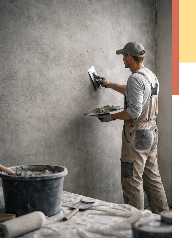 Декоративная штукатурка под бетон в Медногорске от 2543 руб./м² — нанесение под ключ | ОТДЕЛОЧНИК-Мдн