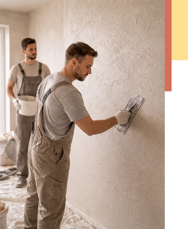 Фактурная штукатурка стен в Медногорске от 4272 руб./м² — заказать под ключ | ОТДЕЛОЧНИК-Мдн