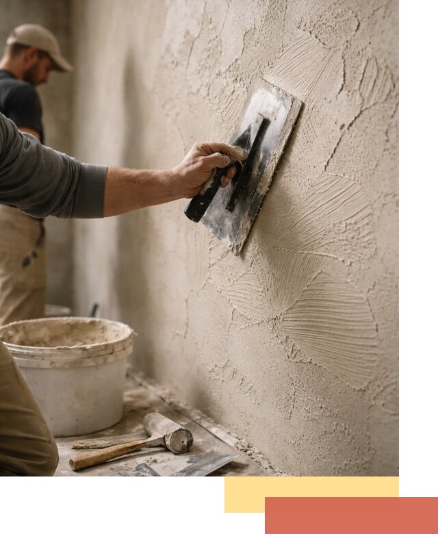 Фактурная штукатурка стен в Медногорске — монтаж, отделка, реставрация