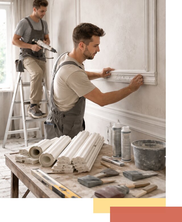 Монтаж лепнины на стены в Медногорске профессионально и качественно