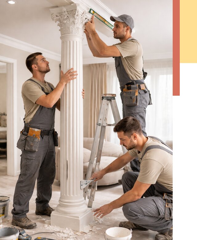 Установка декоративных колонн в Медногорске от 12206 руб. под ключ | ОТДЕЛОЧНИК-Мдн