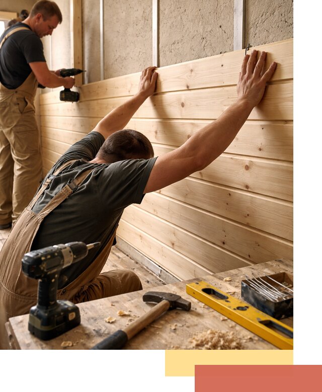 Монтаж деревянной вагонки на стены в Медногорске быстро и качественно