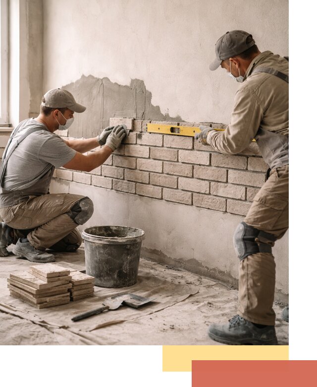 Монтаж декоративного кирпича профессионально в Медногорске