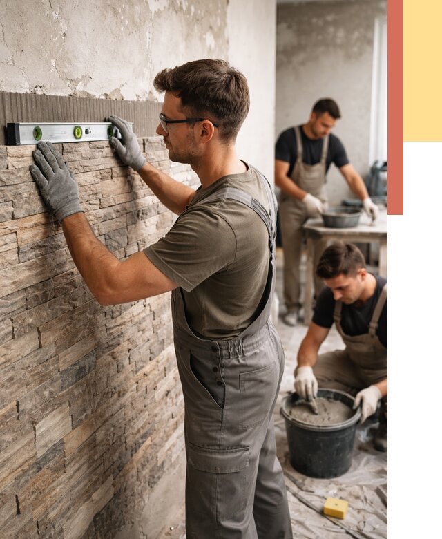 Монтаж искусственного камня в Медногорске от 4577 руб. под ключ | ОТДЕЛОЧНИК-Мдн