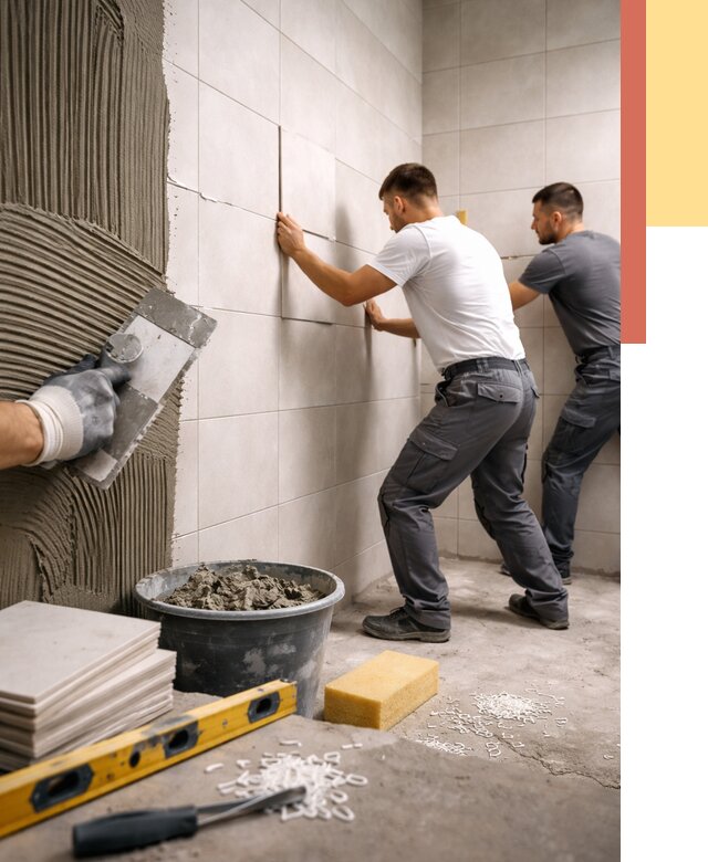 Укладка плитки на стены в Медногорске от 865 руб. — качественно и недорого | ОТДЕЛОЧНИК-Мдн