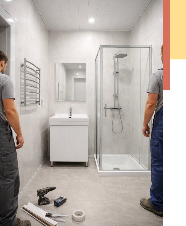 Отделка ванной комнаты панелями ПВХ в Медногорске от 4577 руб. за м2 | ОТДЕЛОЧНИК-Мдн