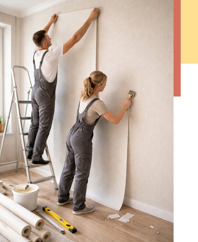 Поклейка флизелиновых обоев в Медногорске от 6103 руб. | Быстро и недорого — ОТДЕЛОЧНИК-Мдн