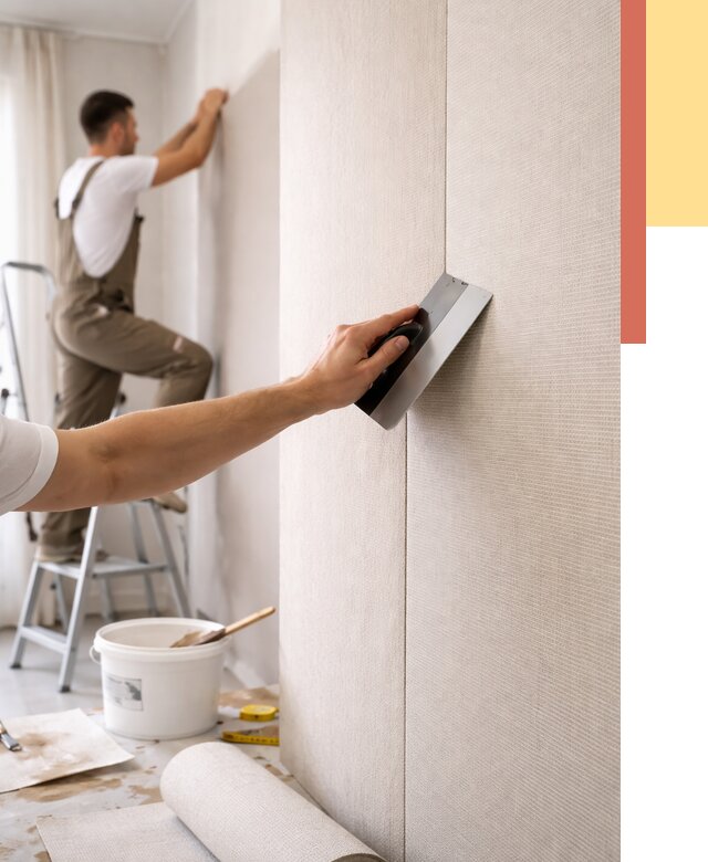 Поклейка текстильных обоев в Медногорске от 4577 руб. под ключ | ОТДЕЛОЧНИК-Мдн