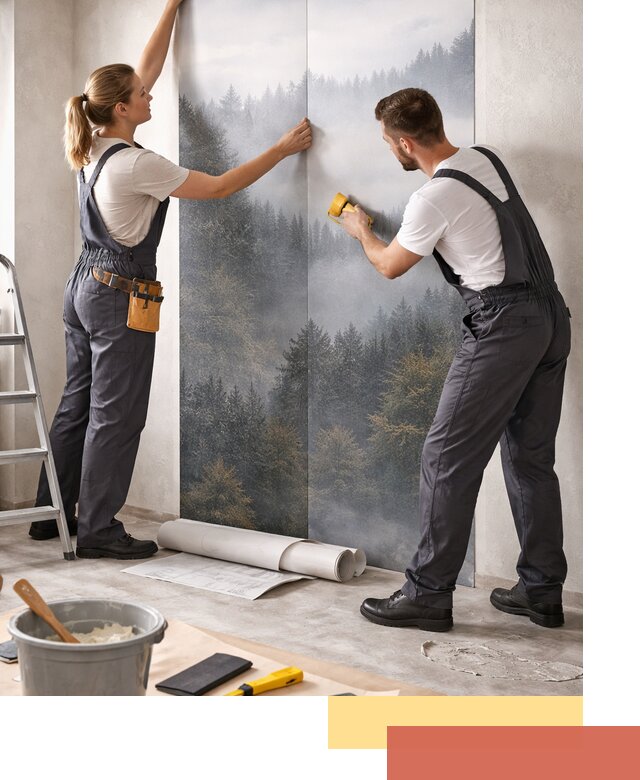 Поклейка фотообоев профессионально в Медногорске под ключ