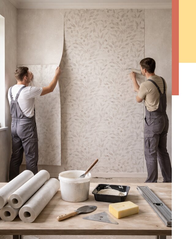 Поклейка обоев с подбором рисунка в Медногорске от 3560 руб. | ОТДЕЛОЧНИК-Мдн - быстро и недорого