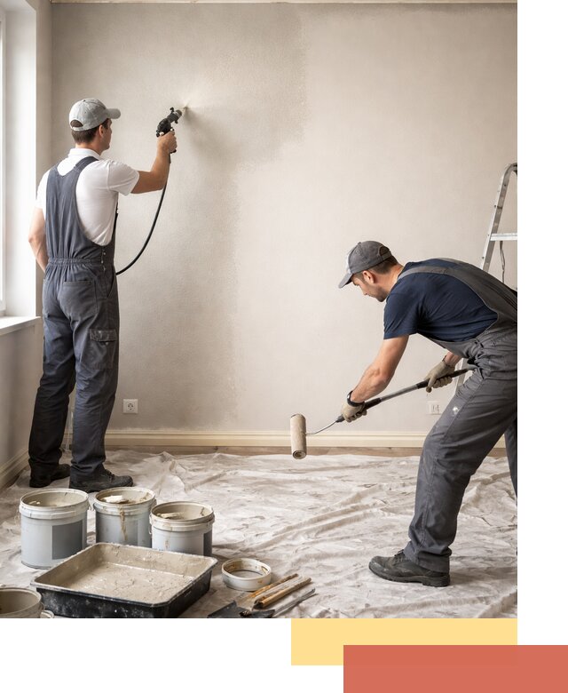 Покраска стен моющейся краской и защита поверхностей в Медногорске