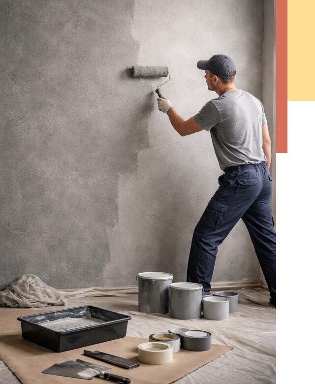 Покраска стен под бетон в Медногорске от 661 руб. за м2 — быстро и недорого | ОТДЕЛОЧНИК-Мдн