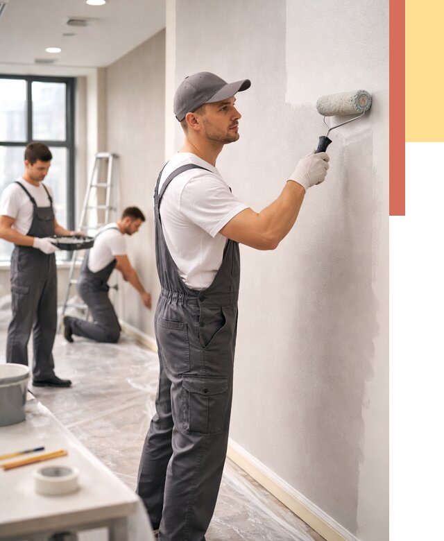 Покраска стен в офисе в Медногорске от 8646 руб. — быстро и недорого | ОТДЕЛОЧНИК-Мдн