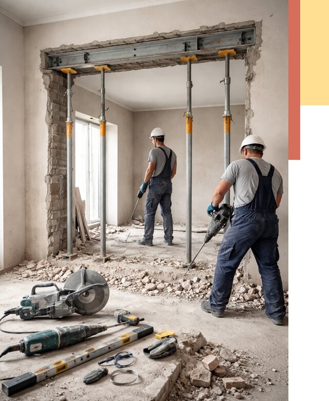 Прорезка проема в стене в Медногорске от 4577 руб. — быстро и недорого | ОТДЕЛОЧНИК-Мдн