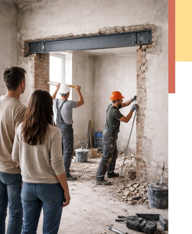 Усиление проема в стене в Медногорске от 9663 руб. — усиление дверного проема металлоконструкцией | ОТДЕЛОЧНИК-Мдн