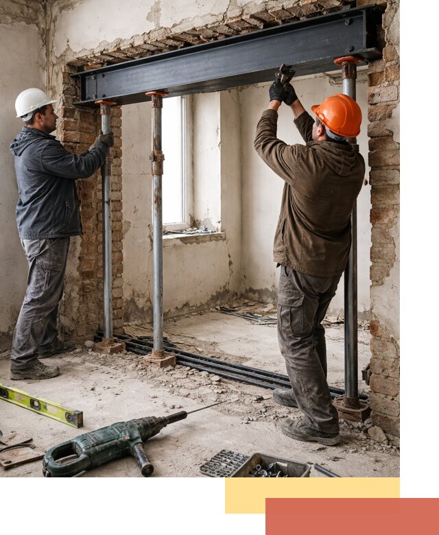 Усиление проема в стене в Медногорске для расширения и безопасности