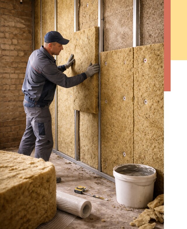 Утепление стен минватой в Медногорске от 1373 руб./м2 — недорого и быстро | ОТДЕЛОЧНИК-Мдн