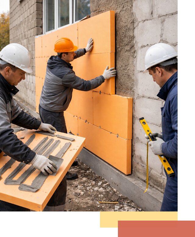 Утепление фасада пеноплексом под ключ в Медногорске