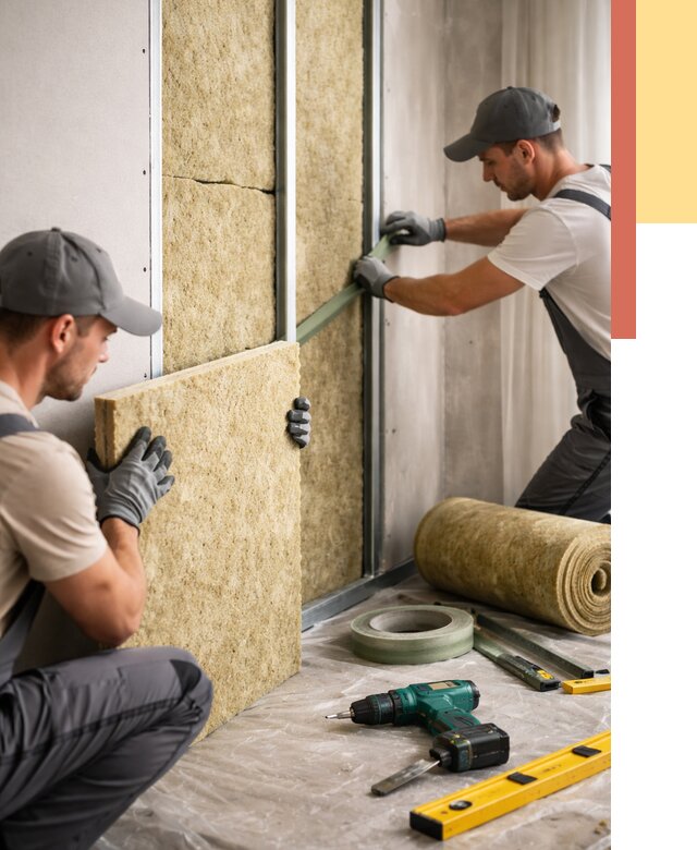 Шумоизоляция стен в Медногорске под ключ от 1882 руб. | ОТДЕЛОЧНИК-Мдн