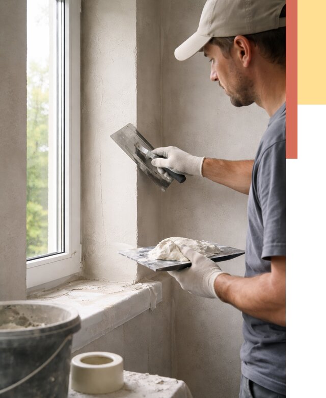 Штукатурка откосов в Медногорске от 4577 руб/м² — услуги и выравнивание под ключ | ОТДЕЛОЧНИК-Мдн