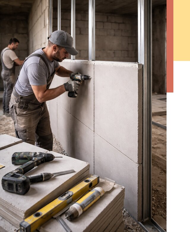 Кладка влагостойких перегородок ПГП в Медногорске от 1221 руб. под ключ | ОТДЕЛОЧНИК-Мдн