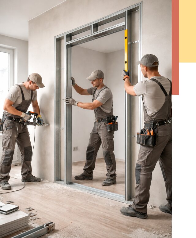 Устройство дверного проема в перегородке в Медногорске от 4577 руб. под ключ | ОТДЕЛОЧНИК-Мдн