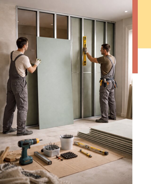 Перегородка из влагостойкого гипсокартона в Медногорске от 4883 руб. — монтаж под ключ | ОТДЕЛОЧНИК-Мдн