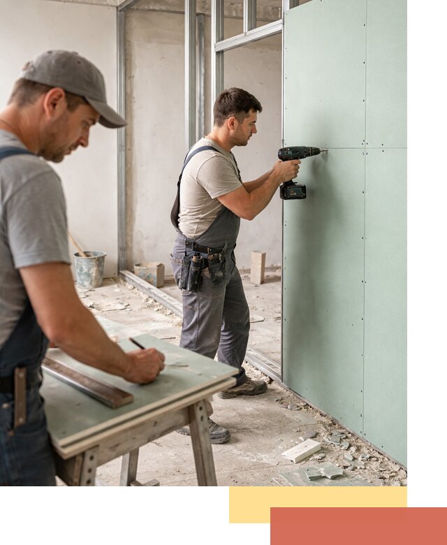 Перегородки из влагостойкого гипсокартона под ключ в Медногорске