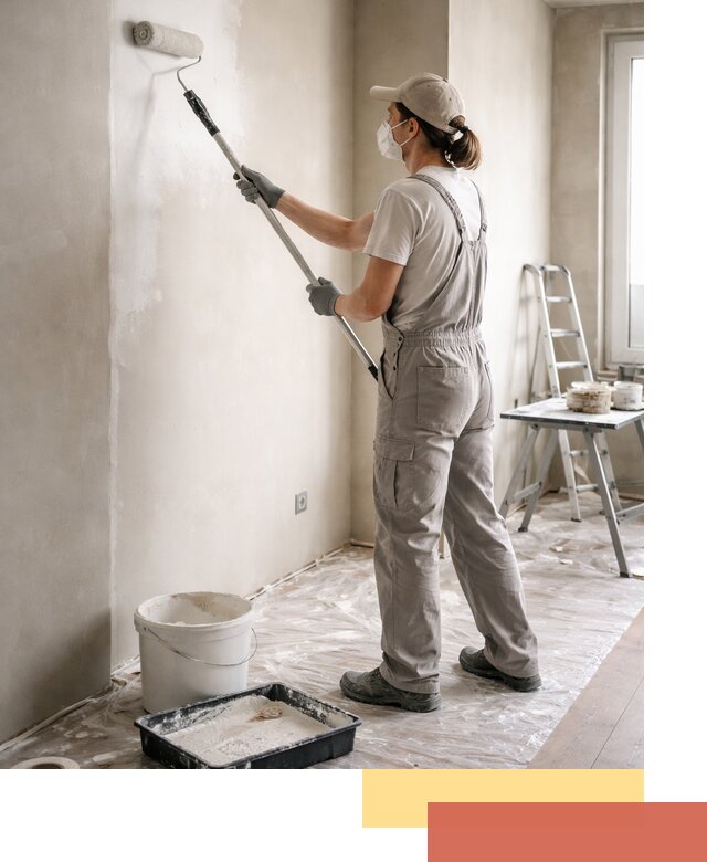 Покраска перегородок из гипсокартона в Медногорске качественно и недорого