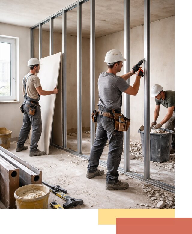 Перенос гипсокартонной перегородки в Медногорске профессионально и быстро