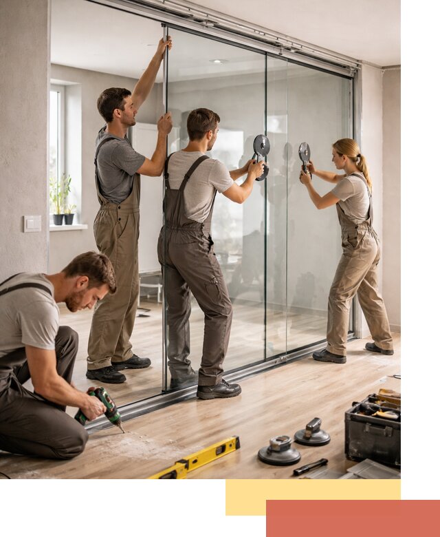 Изготовление стеклянных перегородок на заказ в Медногорске