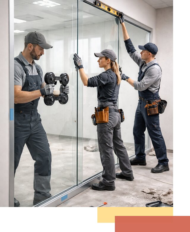 Профессиональный монтаж стеклянных перегородок в Медногорске