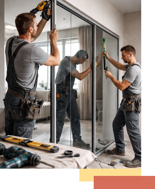 Каркасные стеклянные перегородки под ключ в Медногорске