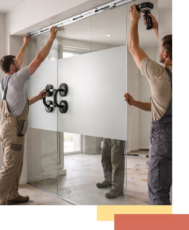 Матовые стеклянные перегородки под ключ в Медногорске