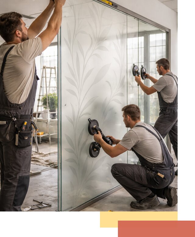 Стеклянные перегородки с рисунком на заказ в Медногорске