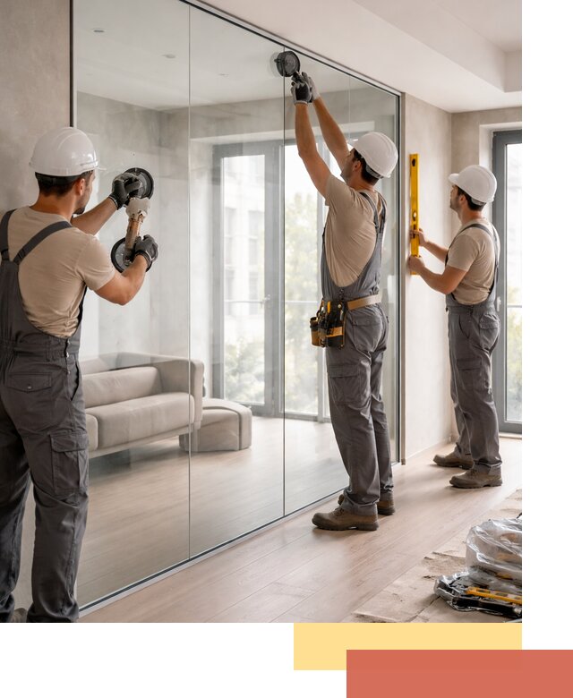 Перегородки из закаленного стекла в Медногорске для офисов и квартир