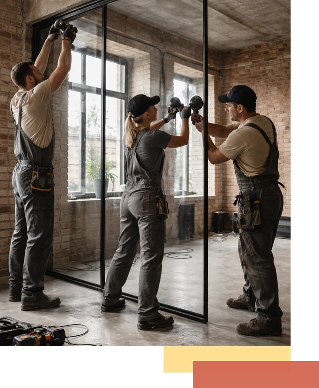 Стеклянные перегородки лофт — изготовление и монтаж в Медногорске