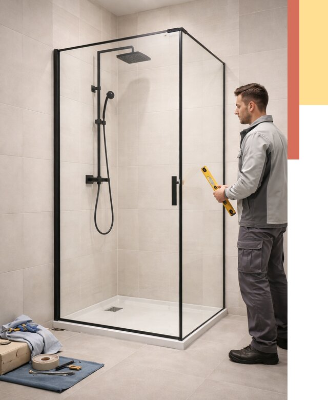 Стеклянные перегородки для душа в Медногорске от 12715 руб. | Монтаж под ключ — ОТДЕЛОЧНИК-Мдн